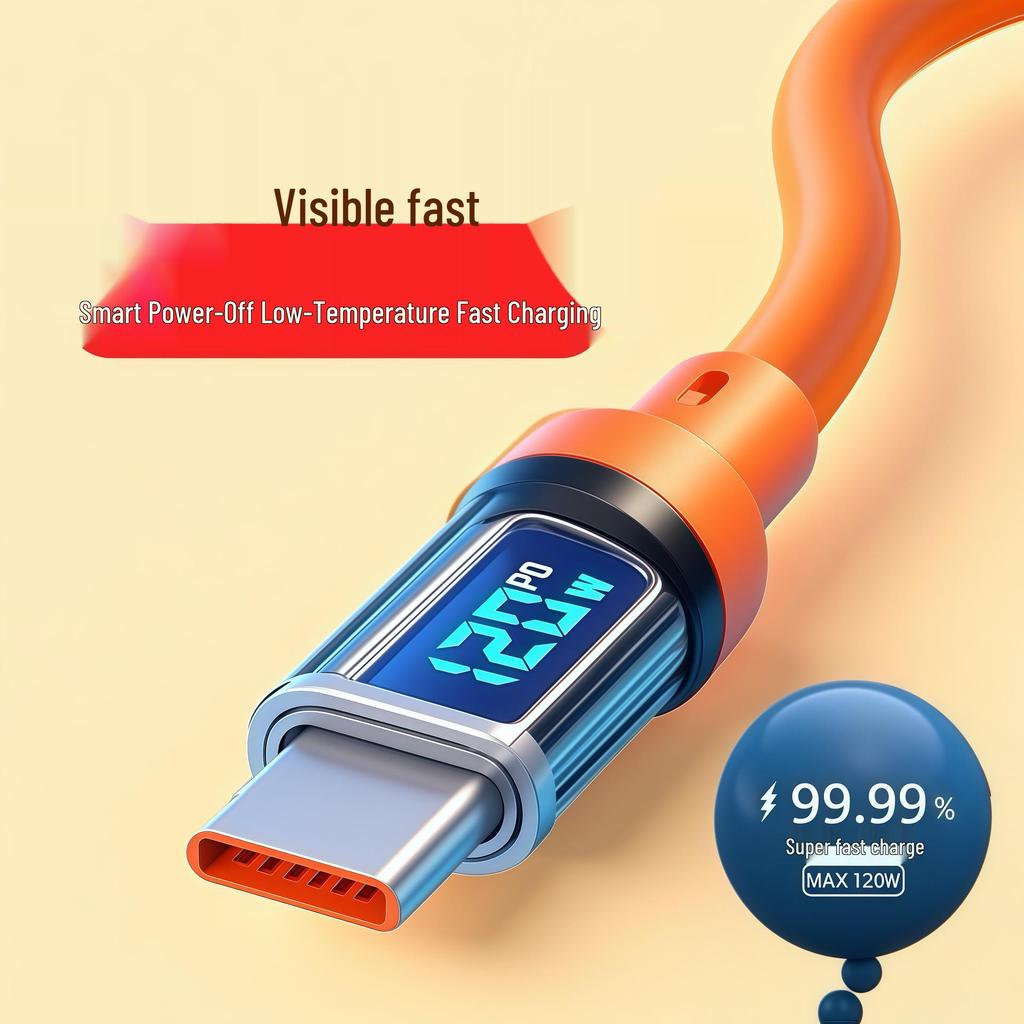 120W USB-C Super Fast Charging Cable for Apple, Huawei, Honor, Xiaomi