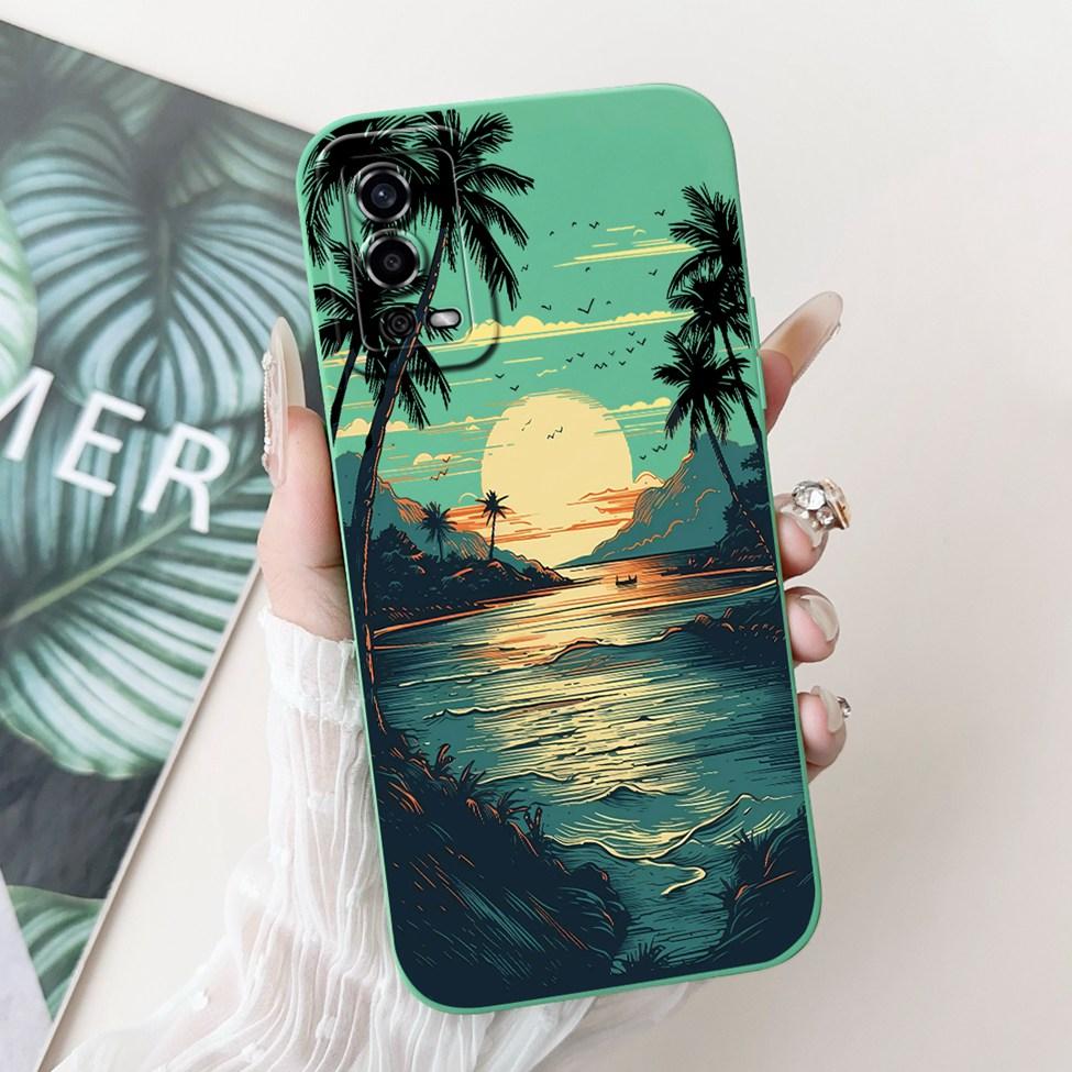 For Oppo A55 4G Case CPH2325 Silicone Cute Cat Fashion Butterfly Flowers Love Painted Cover For Oppo A55 4G Phone Case
