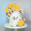 Bee Cake Decorations Honey Decorations Bee Cupcake Toppers Daisy Flower Cake Topper for Baby Shower Birthday Bridal Shower