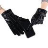 Men Warm Autumn Leather Gloves Motorcycle Windproof Screen Full Finger Gloves Mittens Gloves