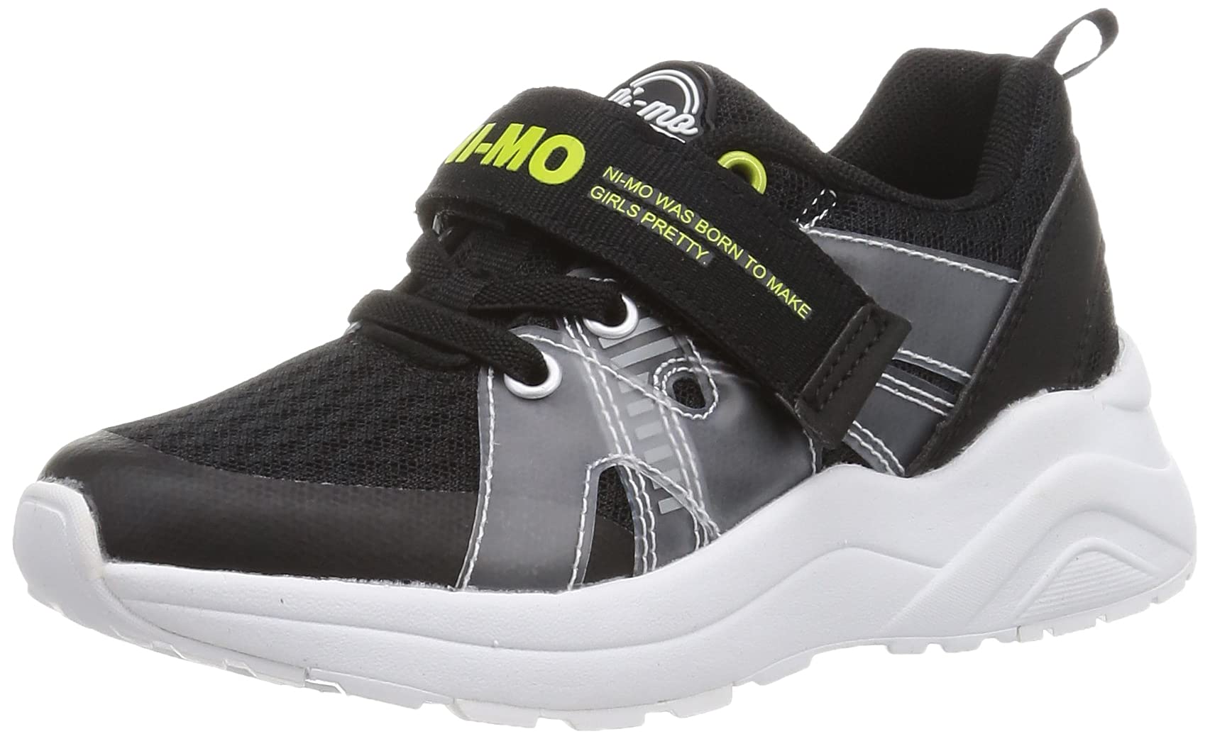 

Sneakers with thick replacement laces for NM 2E [Moonstar] soles, included, girls, 19-24.5cm, kids, J042, black, 20.0 cm, чёрный