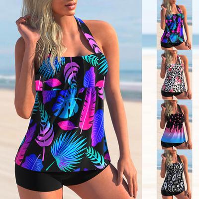 2024 sommer Neue Mode Druck Bademode frauen Hohe Taille Sexy Bademode frauen Zwei Stück Bademode Tankini Bademode Bademode