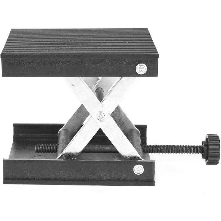 3.5"x3.5" Lab Scissors Jack, 90 x 90mm Level/Laboratory Plastic Plate & Metal Bracket Lifting Jack Platform Stand Rack, Lab Lift Stand Table