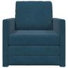 Blue Sleeper Sofa 74 X 77 X 81 Cm Velvet