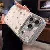 Doppelseitige Strass-Glitzer-Hülle mit Vollabdeckungs-Linsenfolie für iPhone 17 Pro Max, 16 Pro, 15 Pro