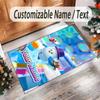 Personalized Crystal Velvet Carpet Custom Name Text,Fall Guys Anti Slip Area Rug For Home Decoration