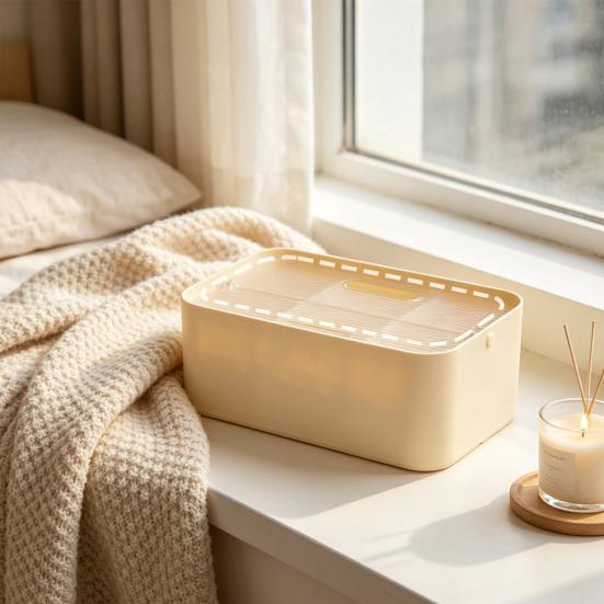 Aufbewahrungsbox mit herausnehmbaren Trennwänden, staubdicht, zum Aufklappen, tragbarer Faltgriffbehälter für Schreibwaren und Kosmetikartikel