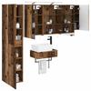 Bathroom Furniture Set 5 Pcs Reclaimed Wood Engineered Wood and Glass