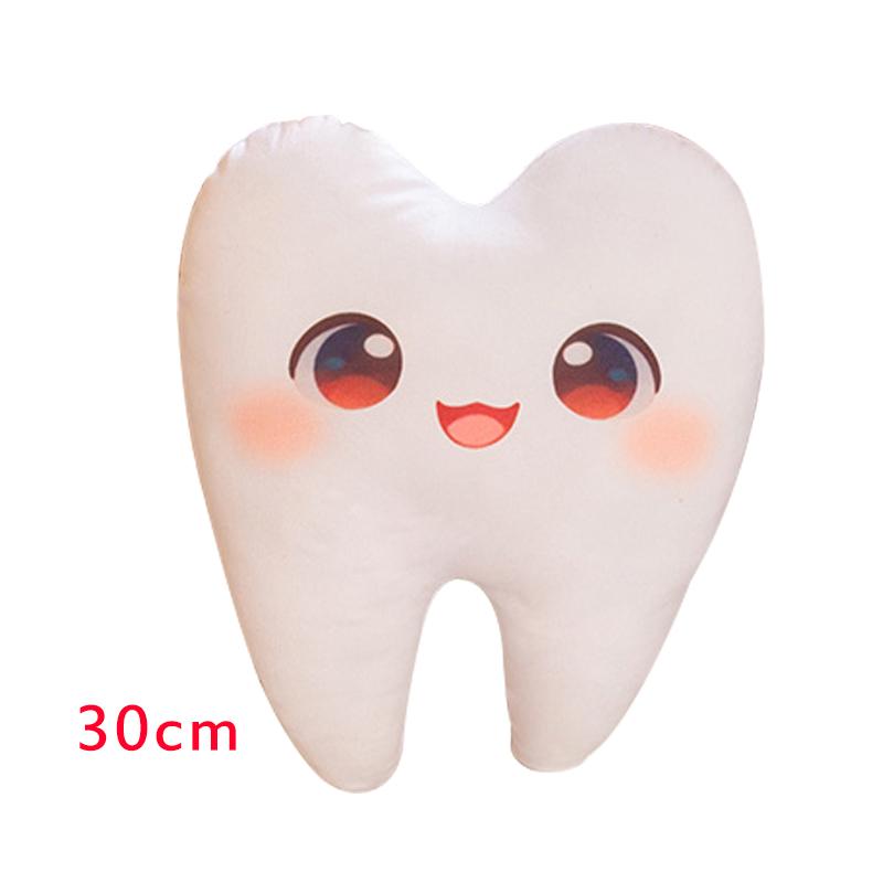 1Pc 20/30/40CM Kawaii Teeth Plush Pillow Toy Lovely Simulated Teeth Plushie Doll Stuffed Soft Sofa Cushion Birthday Gift