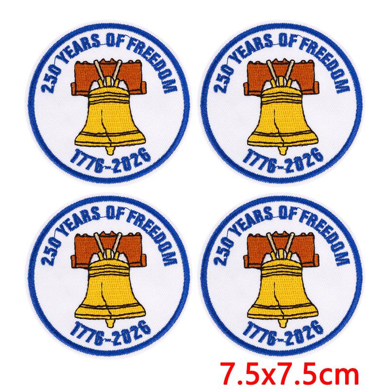 10Pcs USA Independence Day Embroidery Patches, Flag Eagle Bow Iron On Patches for Clothing Backpack Jeans DIY