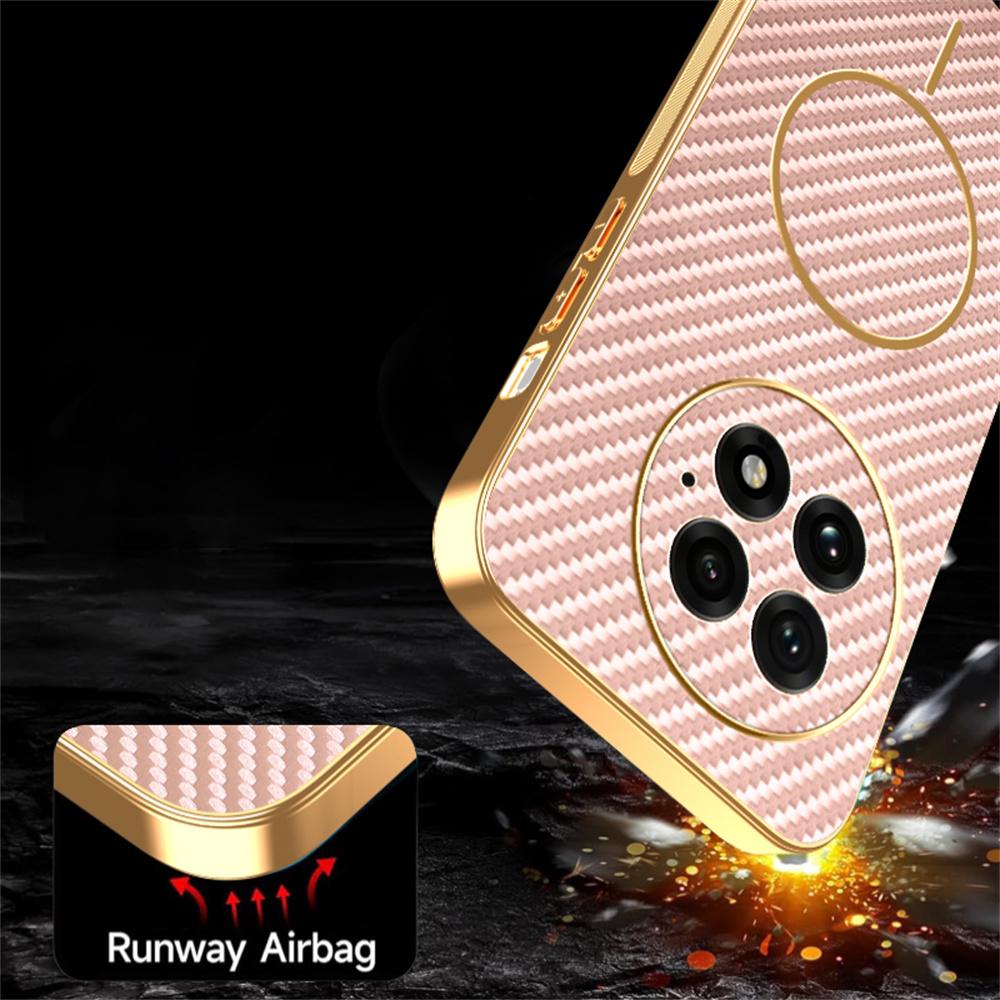 For OnePlus 13 Phone Case Carbon Fiber Textured Electroplated TPU Back Cover