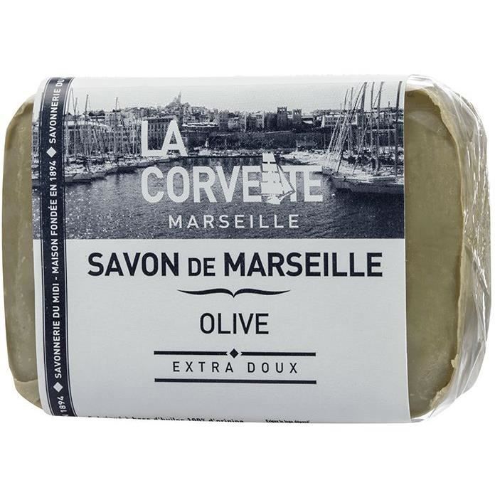 Savon - LACORVETTE - Marseille Olive - 100g - Hypoallergénique - Sans parabène