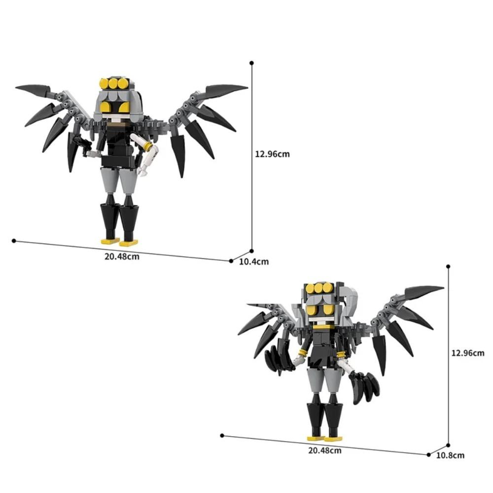 Anime Characters Killer Model Building Blocks Creative Assembly Winged Angel Robots Ornament MOC Bricks Puzzle Toy Holiday Gifts