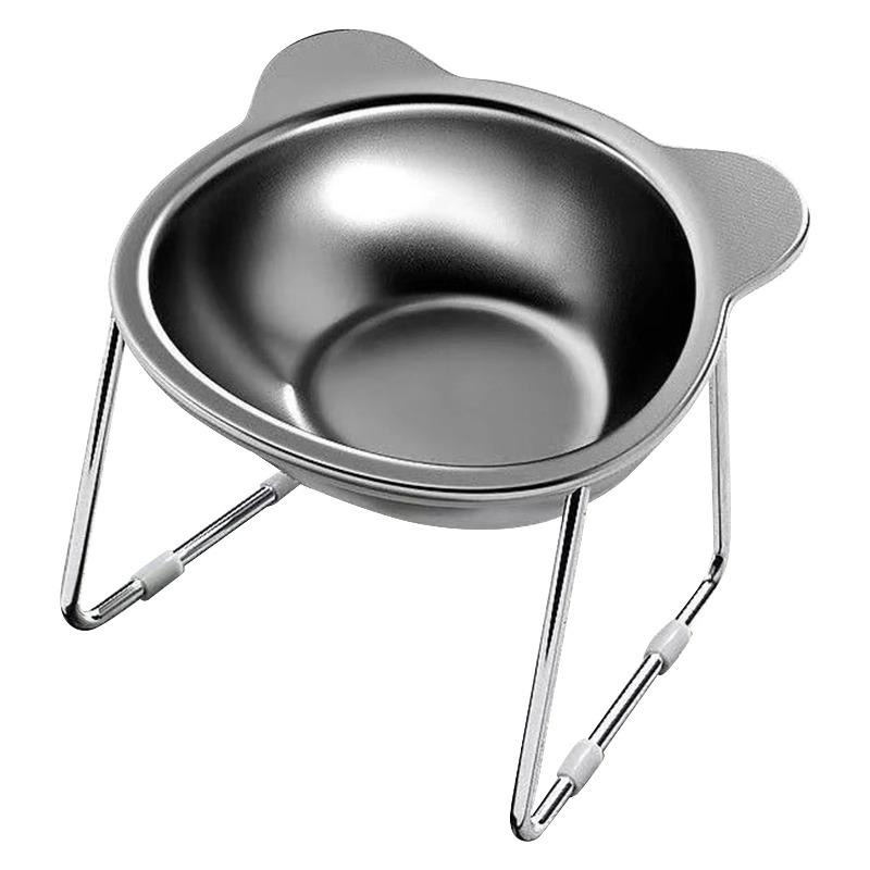 

Stainless Steel Pet Bowl Slanted Anti Cervical Spondylosis for Cats and Dogs Dual Use Feeder Pet Supplies