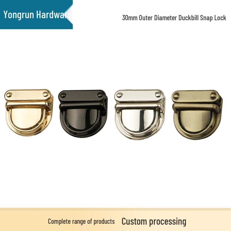 

Handmade DIY Bag Hardware: Metal Buckle Duckbill Insert Switch Lock for Luggage Antique Brush