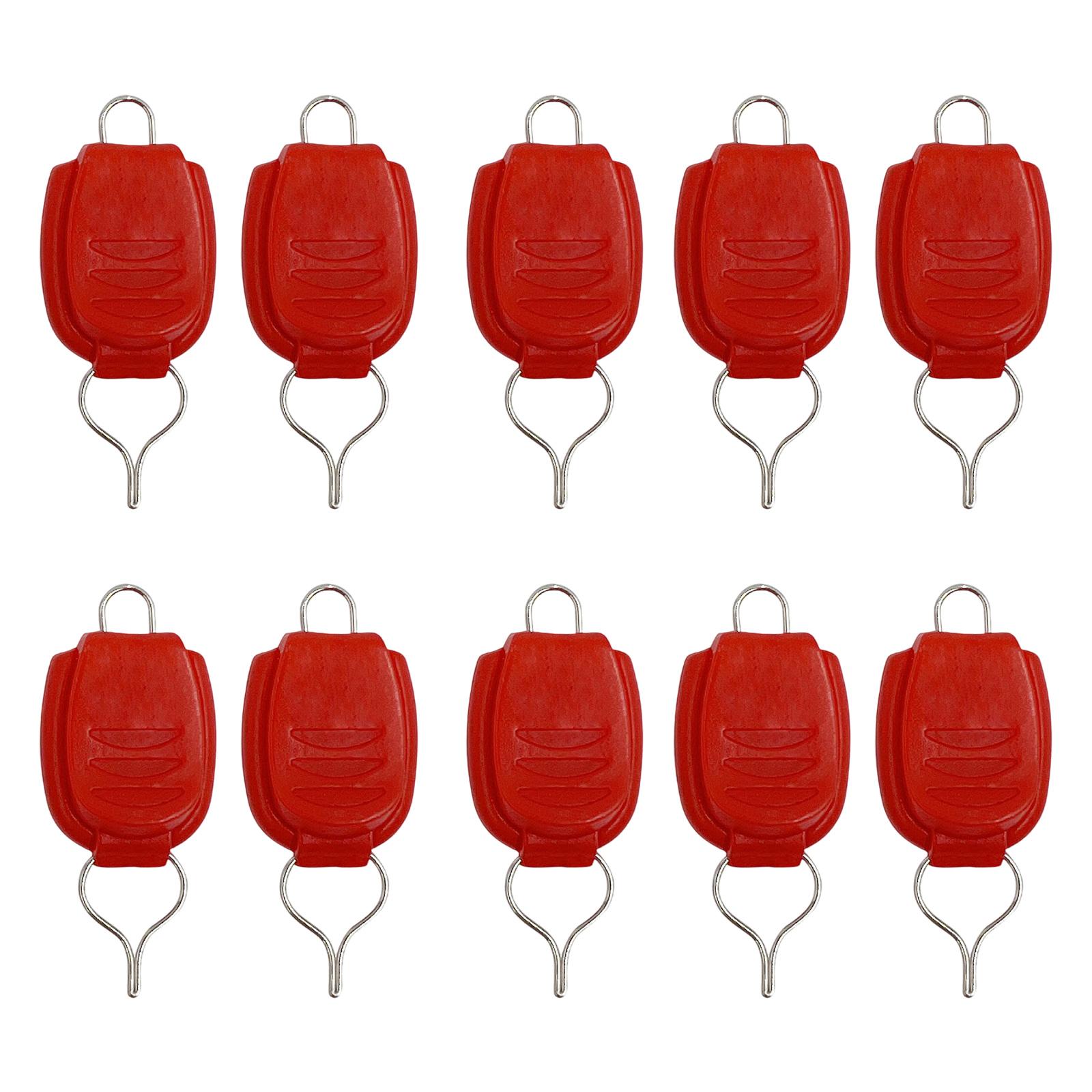 

10Pcs Fishing Line Holder Clip Buckle Line Keeper Baitcasting Reel Fishing Lines Holder Buckle Fishing Equipment красный