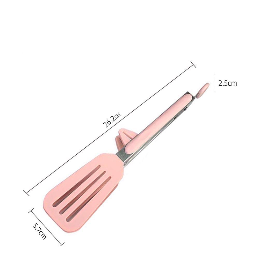 

Пищевой силиконовый кухонный зажим для еды, стейк, барбекю, хлеб, жареный, жаростойкий, устойчивый к ожогам зажим для барбекю 5.8cm*26.7cm розовый