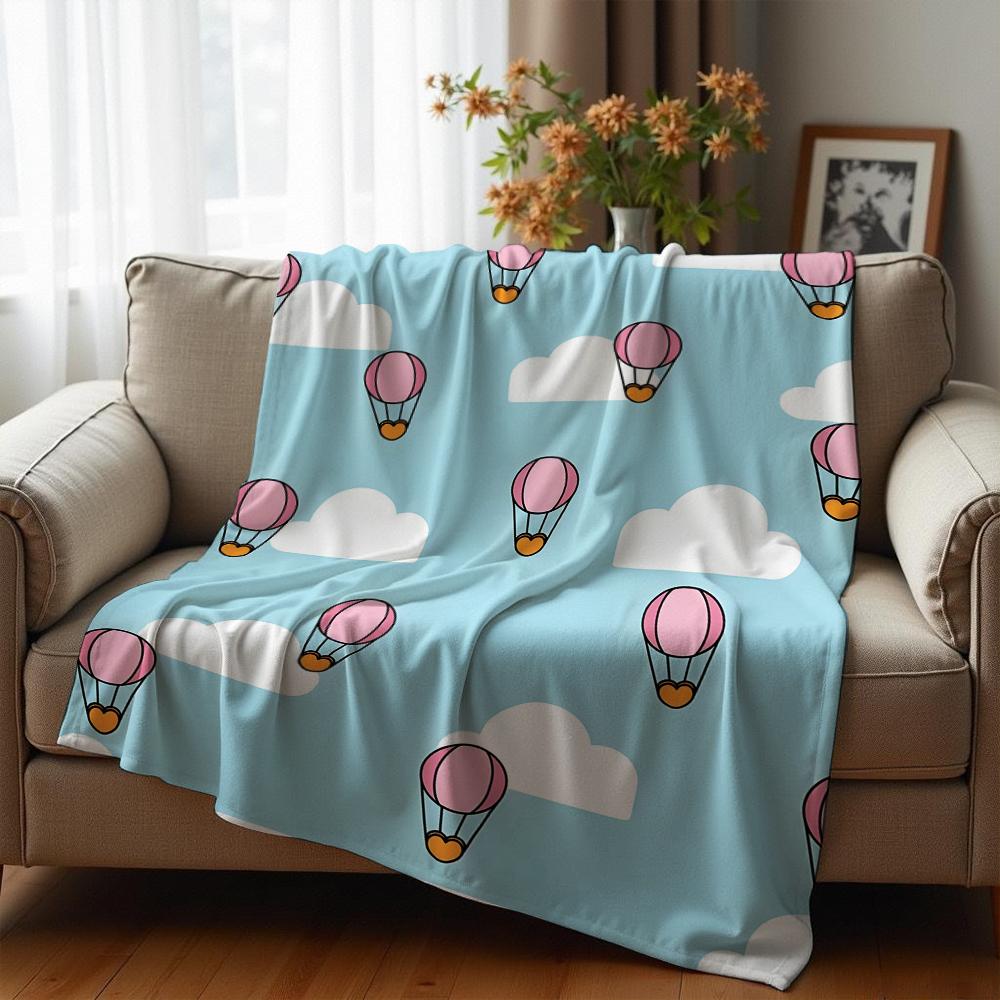 Pink Heart Disco Ball Soft Flannel Blanket Breathable Warm Throw for Office Car Sofa Kids Room Birthday Xmas Gift