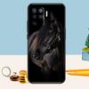 Beautiful Black Horse Case For Oppo A76 A96 A16 A17 A57 A60 A40 A80 A18 A38 A58 A78 A98 A15 A54 A74 A94 A6 A5 Pro
