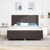 Box Spring Bed with Mattress Dark Brown 180 x 200 cm Fabric