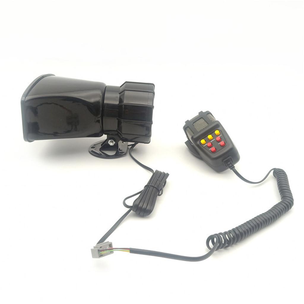 2V 100W Car Loud Siren Alarm Horn Warning Speaker Handheld Megaphone 7 Tones Waterproof Square