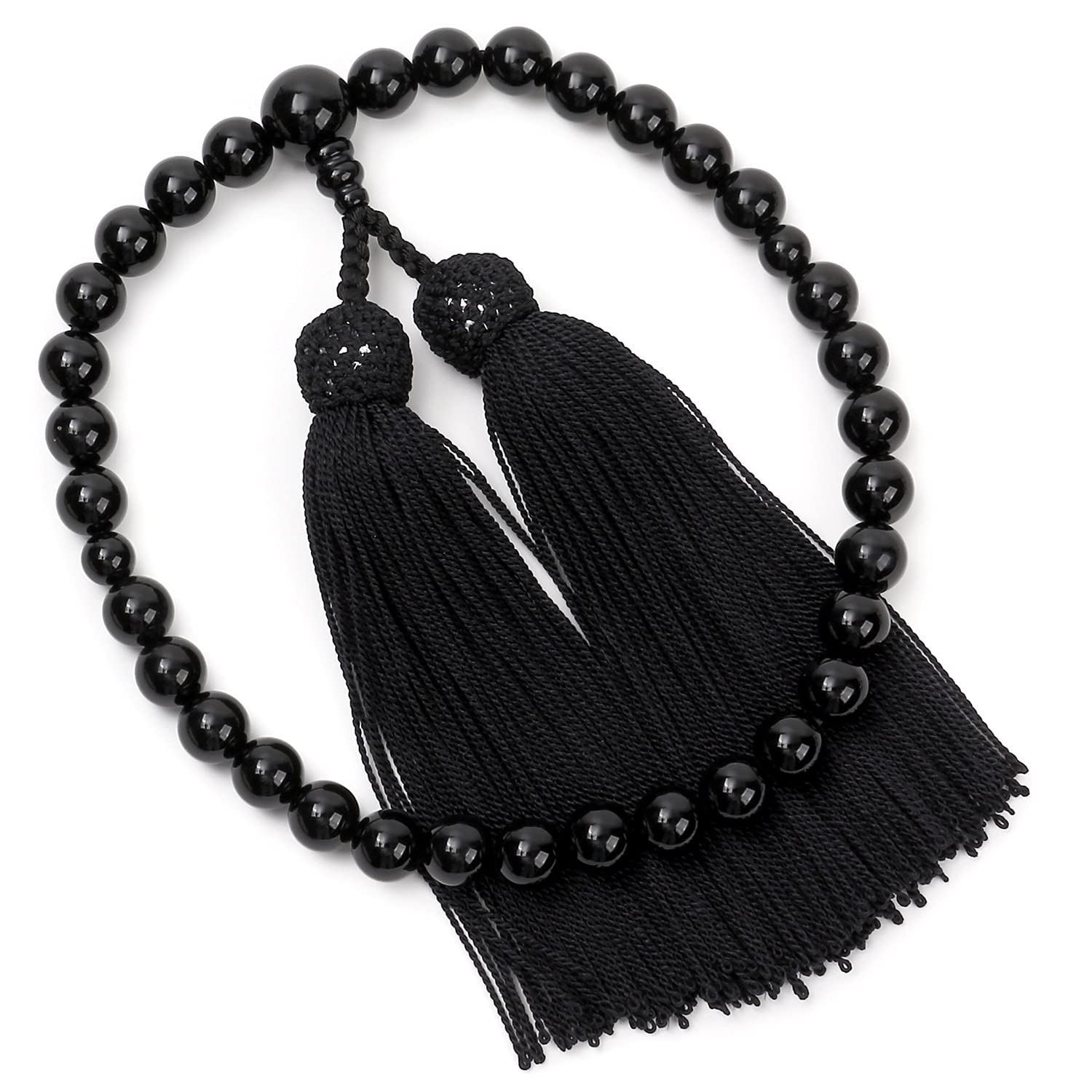 

Kiyo Kobo Women s Buddhist Prayer Beads, 8mm Black Onyx Beads, Suitable for All Sects, One-Handed, Simple Style, Black, Includes Certificate