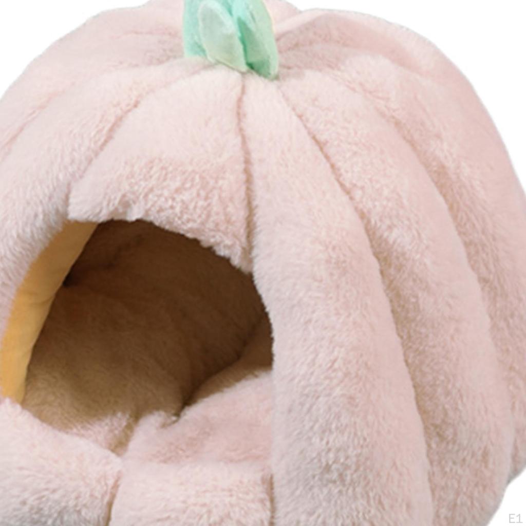 Cat Bed Kitten Nest Pet House Warm Soft Velvet Cave with Non-Slip Base Suitable for Small Animals in