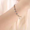 French Retro Colorful Enamel Titanium Steel Necklace & 18K Gold Bracelet - Versatile Personalized Niche Jewelry for Women