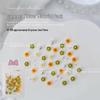 Summer Floral Nail Art Kit: 50-Piece 3D Resin Camellia Flowers with Rhinestone & Pearl Decorations