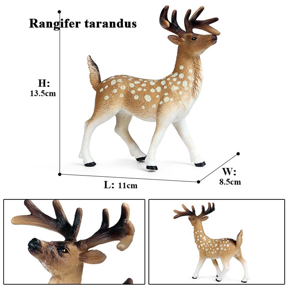 World Wild Microlandscape Deer Cheetah Elephant Animal Model Kid Toy Children Gift Action Figures