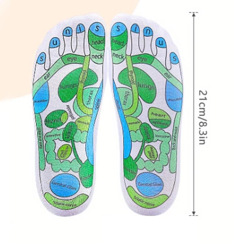 1 Pair Acupressure Socks Acupressure Reflexology Socks Yoga Foot Massage Foot Point Diagram Acupoint Socks Physiotherapy