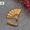 2.5 Inch Mini Folding Fan Portable DIY Painting Ancient Style Held Dance Fan Phone Car Hanging Pendant Wedding Party Gift Crafts