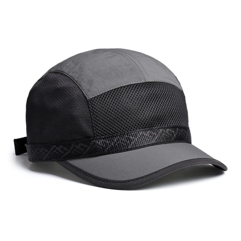 Custom Logo Mesh Baseball Caps For Men Women Breathable Short Brim Quick Dry 5 Panel Snapback Hat Outdoor Hiking Camping Sun Hat