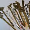 Electroplate Antique Bronze Hairpin for Han Costume Buyao Hair Stick Comb and Sticks Nonslip Stage Accessories 12PCS