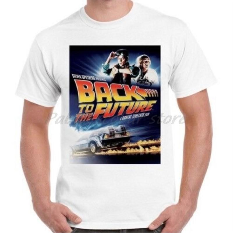 

Back to The Future Poster Cool Vintage Retro T Shirt men white tshirt summer teeshirt plus size 4XL 5XL drop shipping S