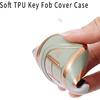 for Cadillac Key Fob Cover Soft TPU with Keychain Shell Full Protective Cover Remote Smart Key Fob Case Compatible with 2020-2023 Cadillac Escalade