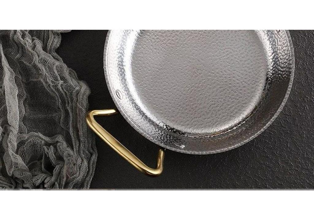 Stainless Steel Double Handle Flat-Bottomed Pan for Seafood, Fried Chicken, and Lobster