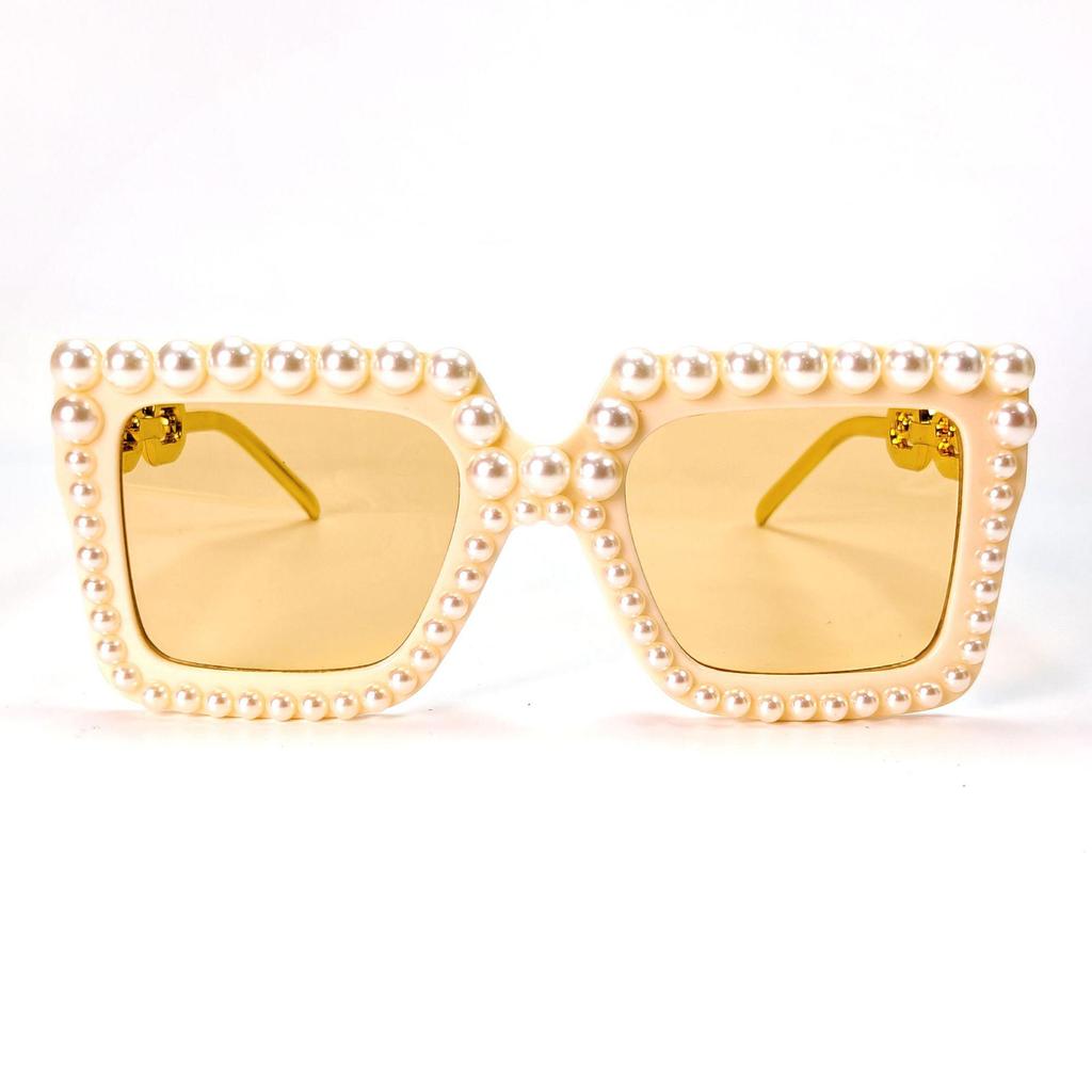 Γυαλιά Ηλίου SHEIN με Μεγάλο Σκελετό και Πέρλες: Αντιηλιακή Προστασία Υψηλής Ποιότητας Unisex