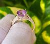 Natural Purple Amethyst Gemstone 925 Sterling Silver Ring Size 6.5 US, Gift A35