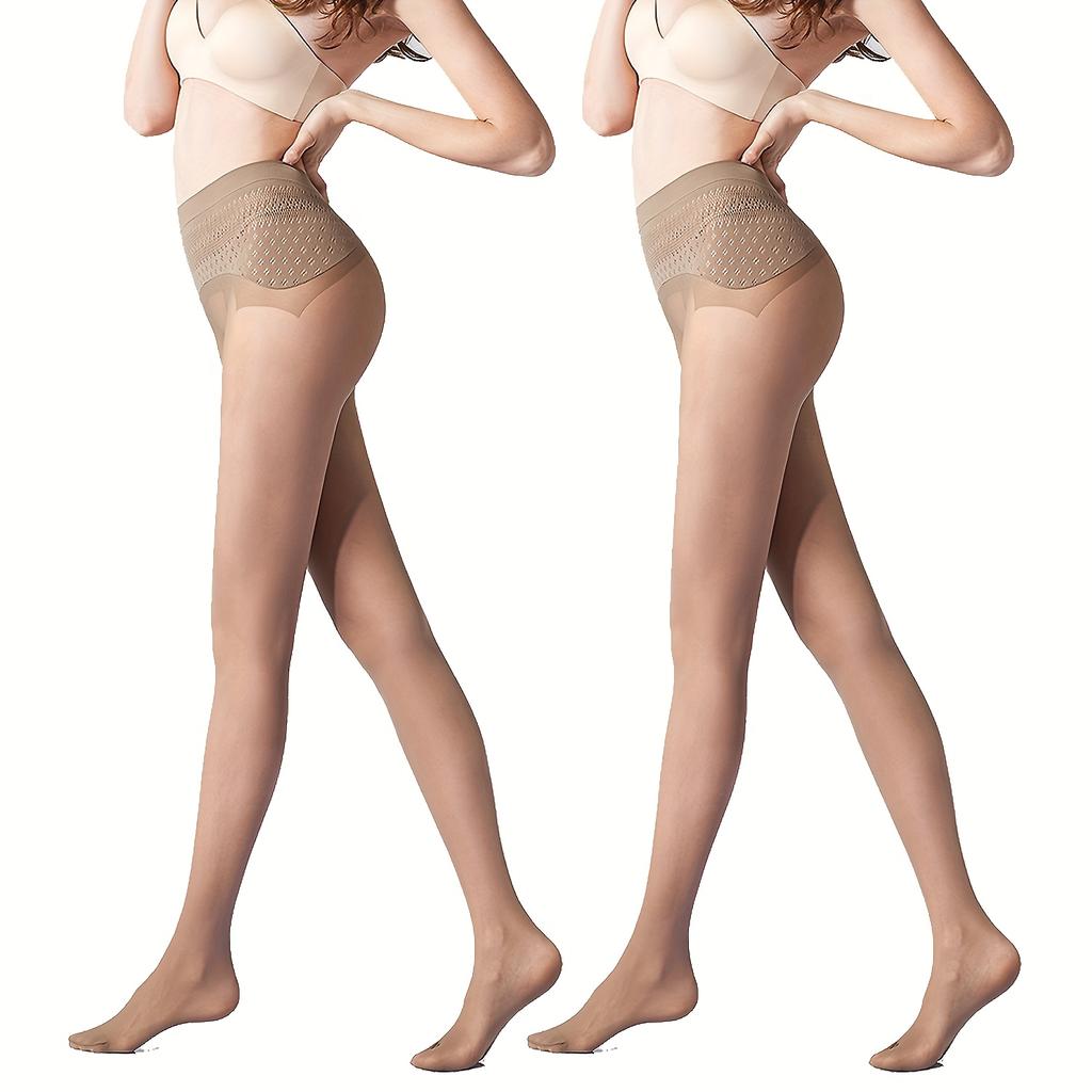 [2-Pack] 1D Ultra-Thin Sexy Stocking-Style Face Mask Stockings,Plus Size Women'S Stockings,Seamless Stockings,One-Size-Fits-All,