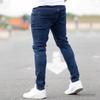 Spring Mens Black Blue Pants Pure Color Stretch Jeans Street Casual Slim Fit Trousers Male Vintage Wash Skinny Jeans for Men