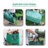 Green Garden Leaf Collection Bag: Reusable Plastic Trash Bag for Yard Cleanup