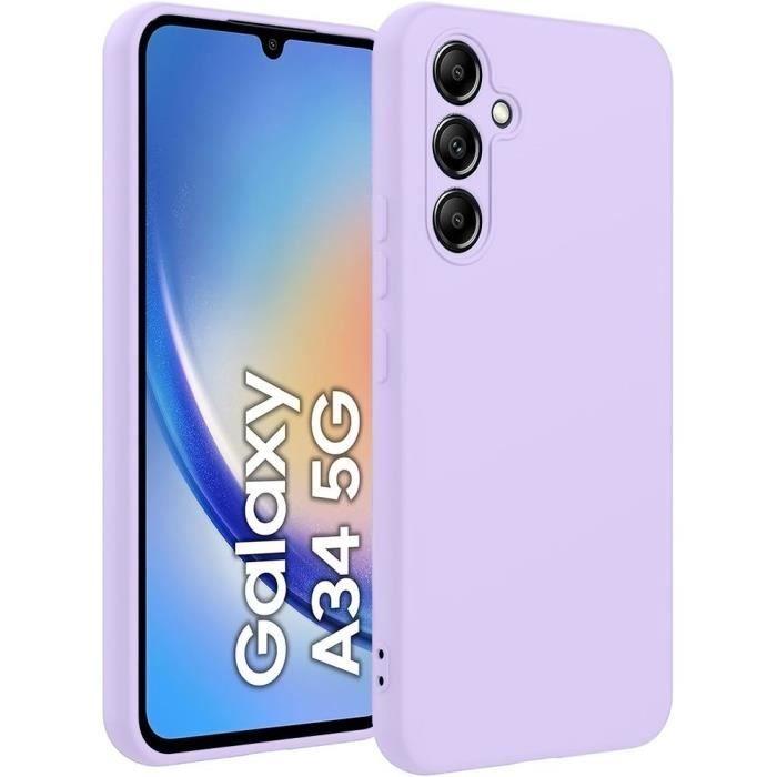 Silicone Case - Booling - for Samsung Galaxy A34 5G - Soft Protection - Ultra Thin - Purple
