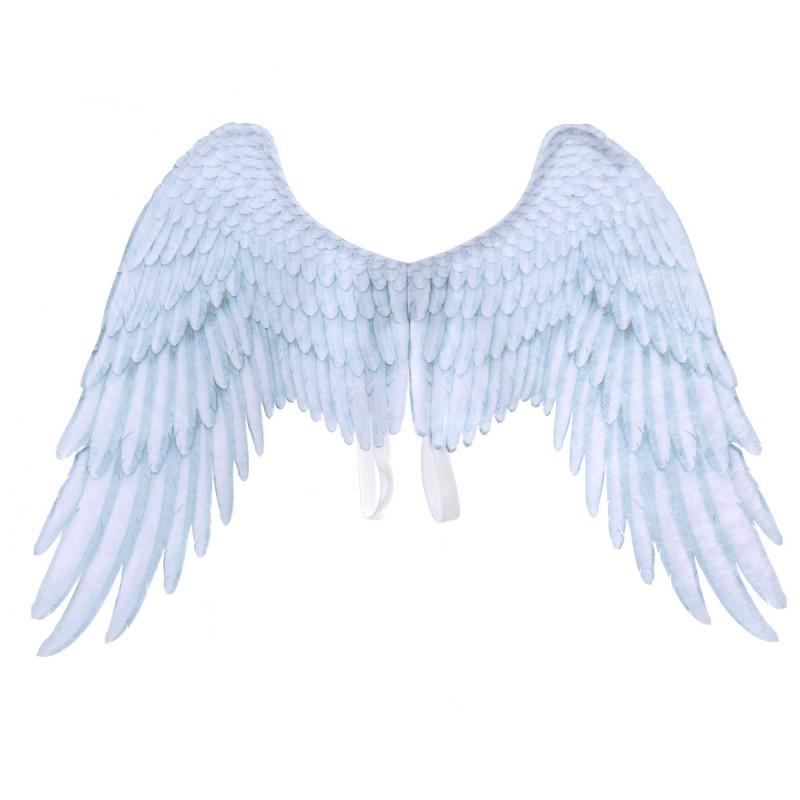 Kids Angel Wings Costume Accessory Halloween Mardi Gras Party Dress Up White Black Nonwoven Fabric