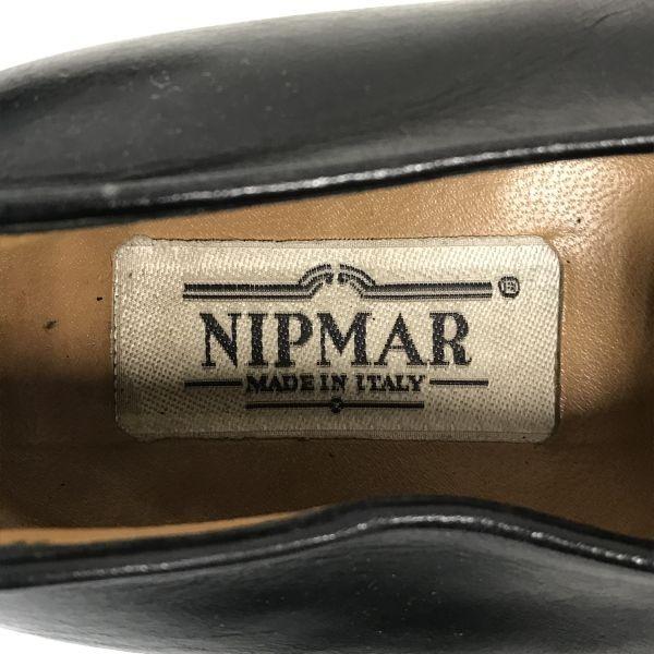 Seltene NIPMAR Straußenbein Slipper Mokassins Größe 6.5 24.5cm Schwarz Slipper Straußenleder Business Schuhe(GEBRAUCHT)