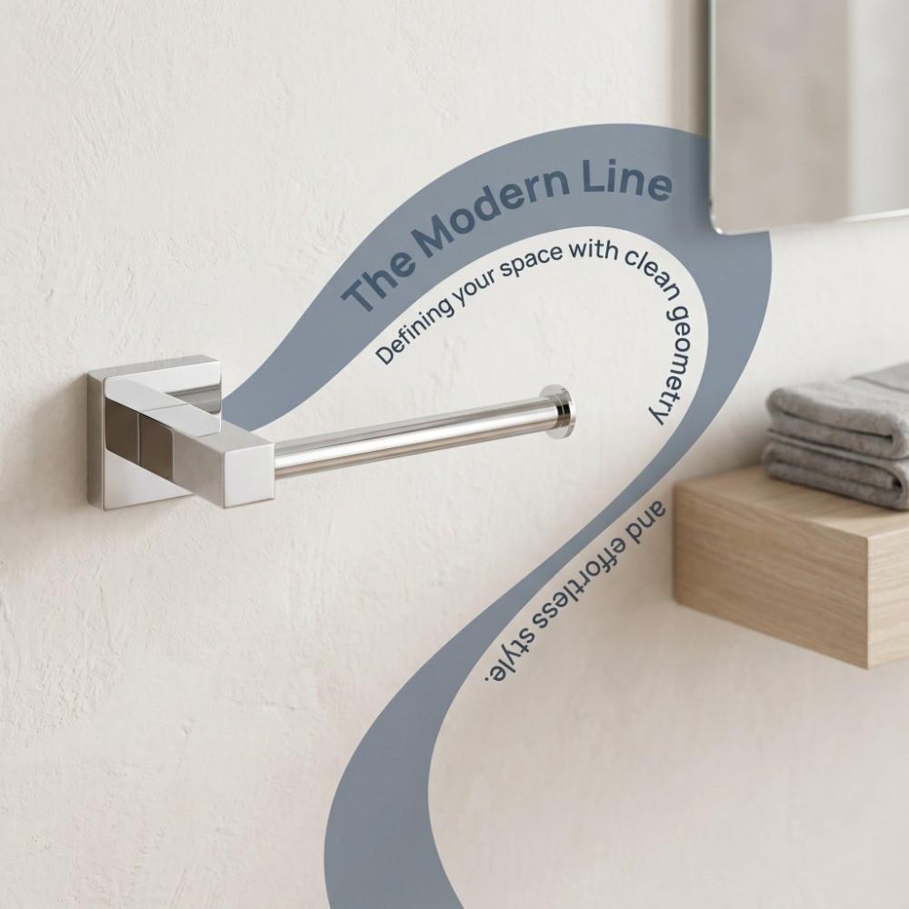 Silver Roll Paper Holder Stainless Steel Tissue Holder Durable Paper Rack  Space Saving