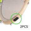2Pcs Bass Drum Hoops Protector Versatile Sturdy Kick Drum Hoop Guard Drum Edges Protection Supplies Parts for Wood Bass Drum