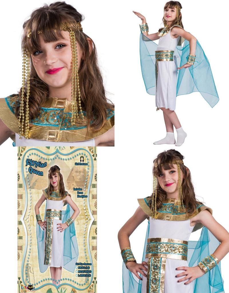 Purim Egyptian Queen Cosplay Costume For Girls Halloween Role Play With Polyester Fabric For Themed Parties