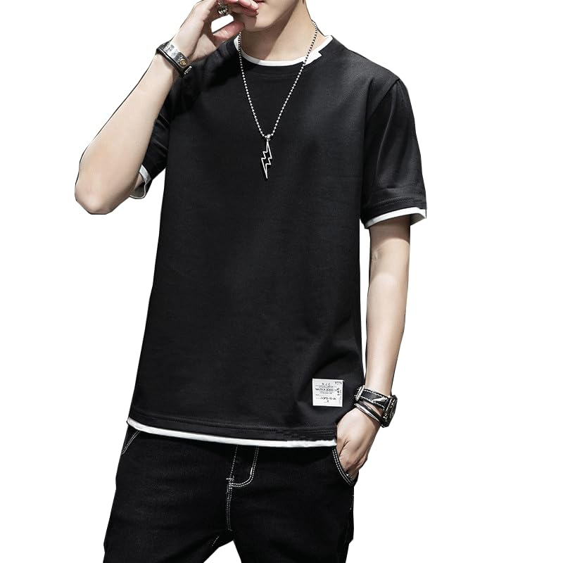 

[Goodfeel] t-shirt men s short sleeve summer clothes tops Plain color skin-friendly casual Cotton layered style light soft Fashionable comfortable