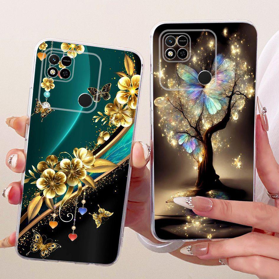For Xiaomi Redmi 10A Case Popular Flower Bowknot Soft Clear Silicone Phone Cover For Xiaomi Redmi 10A Sport Funda Redmi10a Shell
